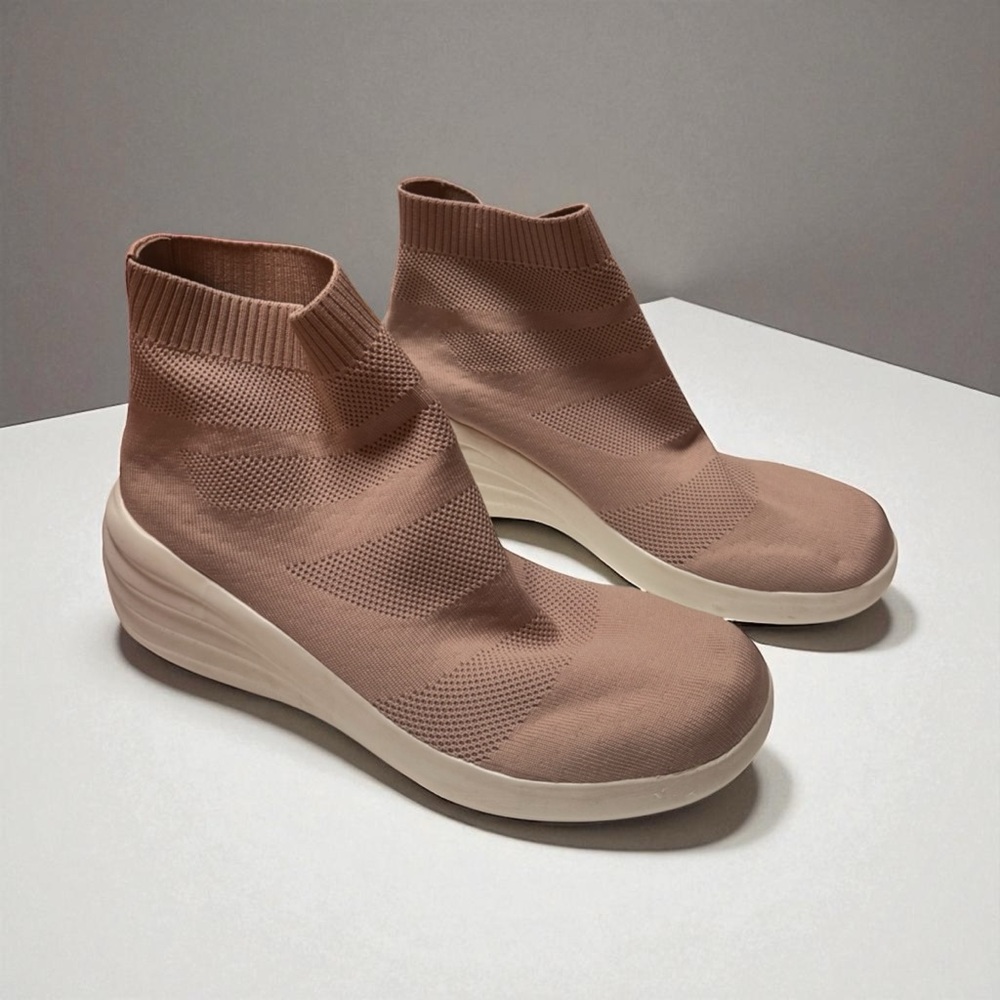 Women's Tan Sock Sneakers/Booties